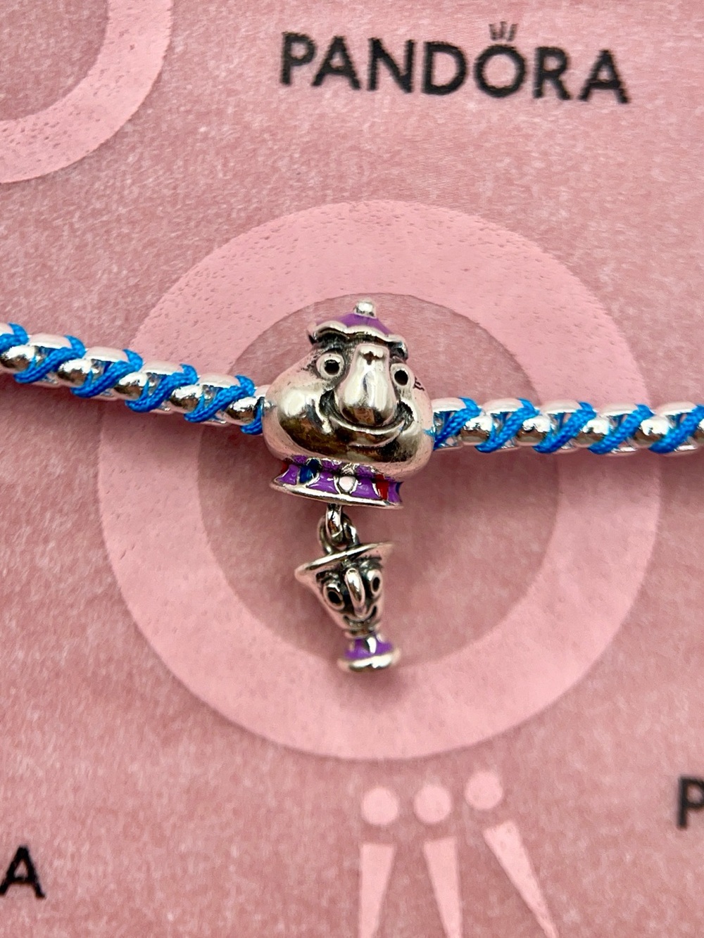 Pandora Disney Beauty and the Beast Mrs Potts Chip Silver Charm